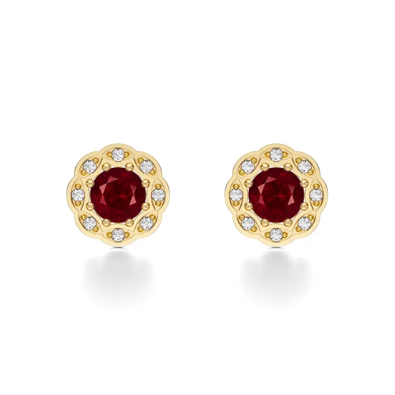 Kolczyki z rubinem AJK_028 Kolczyki z rubinem AJK_028